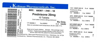Label Image for 20mg - prednisone 20mg label